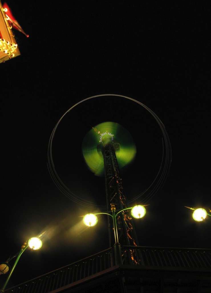 Denmark - A spinning suspended carousel in Trivoli