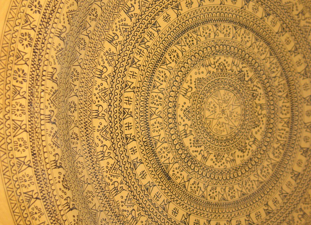 Mandala - Incredible intricate carving on clay.