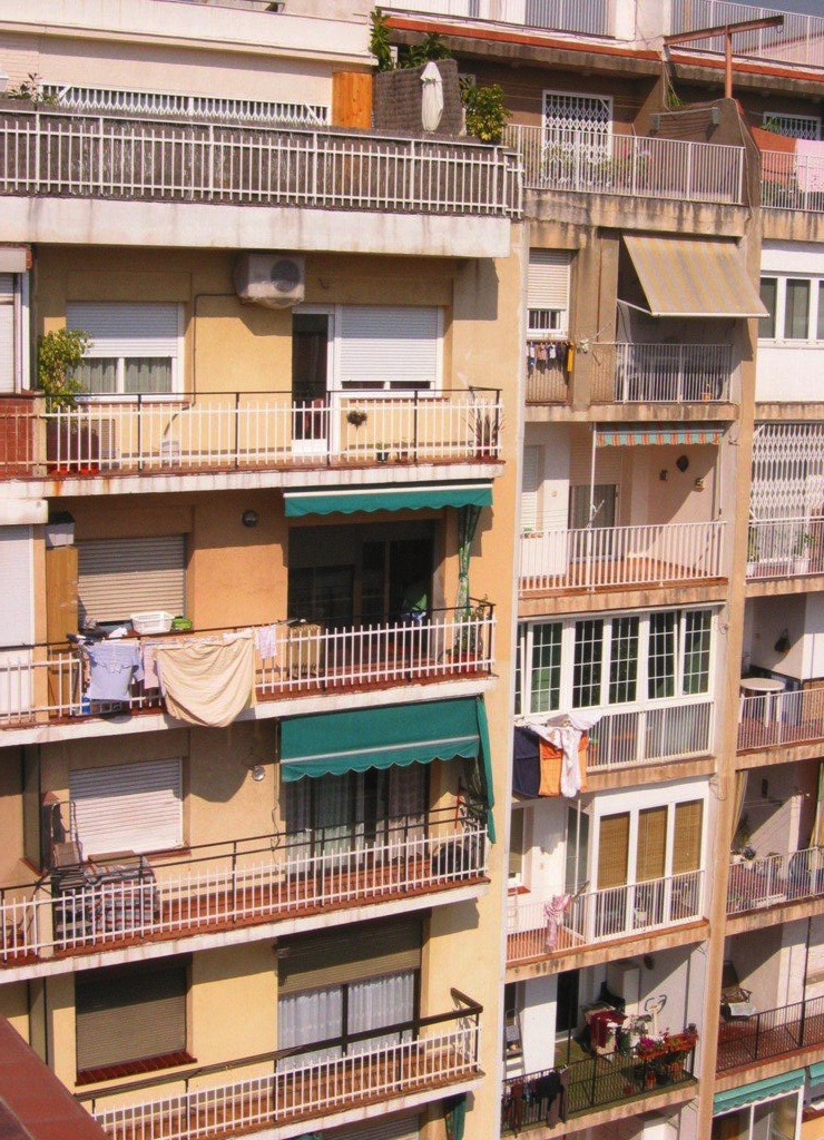 Barcelona - Massive apartment block, like pigeon holes